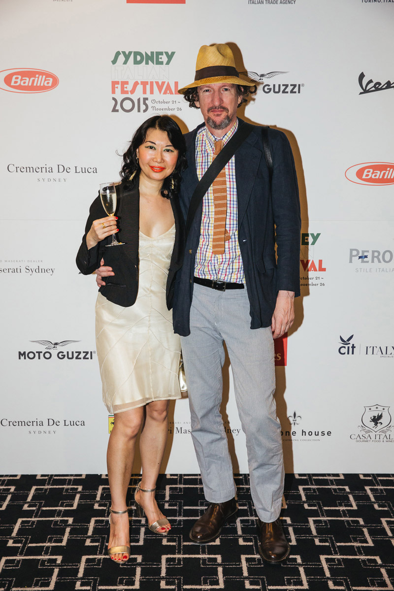 Sydney photographer, Street Fashion Sydney blogger Kent Johnson and Vivienne She, the writer and creator of vivalaViv and White Caviar Life at the VIP Launch of Sydney Italian Festival 2015.