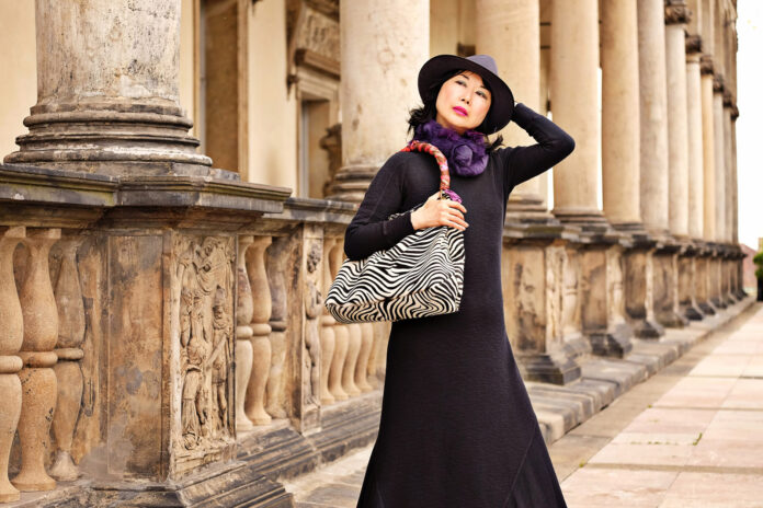 Vivienne She, writer/creator of White Caviar Life and vivalaViv. Fashion shoot at Queen Anne's Summer Palace in Prague by Sydney photographer Kent Johnson for White Caviar Life.