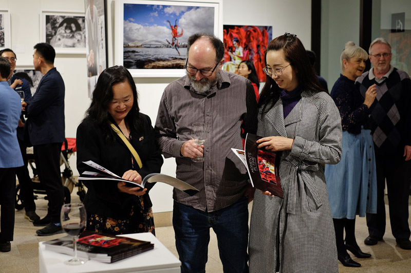 Guests at China Moments in Time photography and book launch. Art Space on The Concourse in Chatswood. Photo credit: Vivienne She